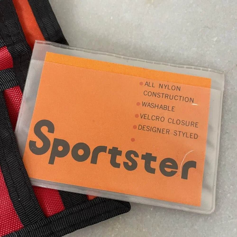 NEW 80s Sportster Retro Trifold Polar Bear Alaska Wallet Red Yellow White Blue
